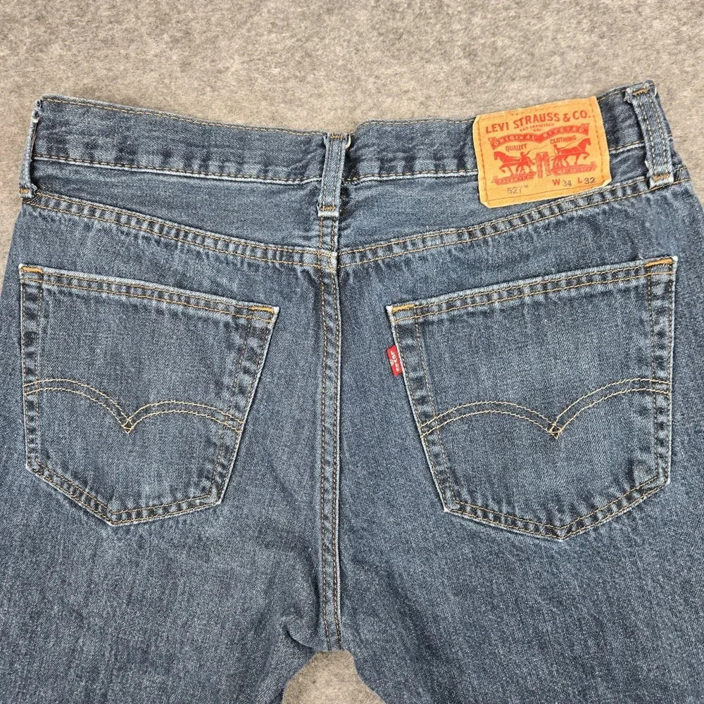 Levi's 527 Jeans Men's 34x32 ‎ Fits 33x30 Blue Bootcut Denim Pants Workwear